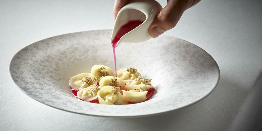 Dolomieu - ristorante stellato a Campiglio - tortelli di manioca