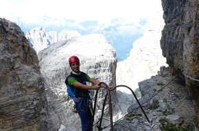Highest point of the Oliva Detassis via ferrata | © APT Madonna di Campiglio, Pinzolo, Val Rendena