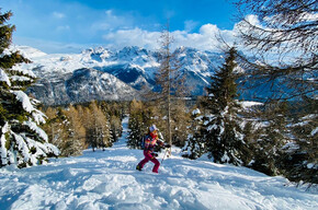 Ski mountaineering towards the 5 Lakes hut | © Madonna di Campiglio Azienda per il Turismo 