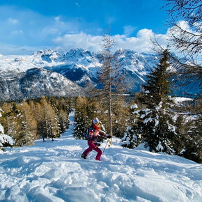 Ski mountaineering towards the 5 Lakes hut | © Madonna di Campiglio Azienda per il Turismo 