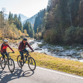 Na kole mezi podzimními barvami