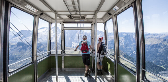 Letní lanovky v Dolomitech