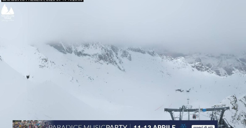 Webcam Presena Glacier  - Pista Paradiso - Presena Tonale